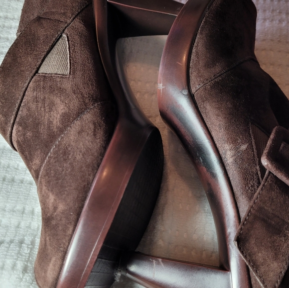 BELLA-VITA BROWN LEATHER/ SUEDE PUMPS SHOES - Picture 5 of 16